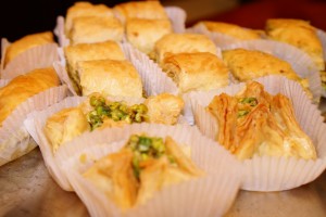 Pasteles árabes en Vincet Café Sevilla