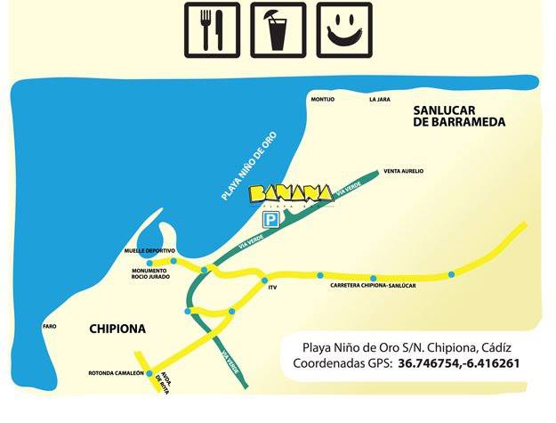 Mapa Localización Banana Playa Bar